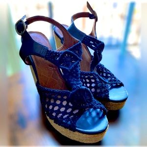 Lucky Brand Crochet Detail Espadrille Wedges
